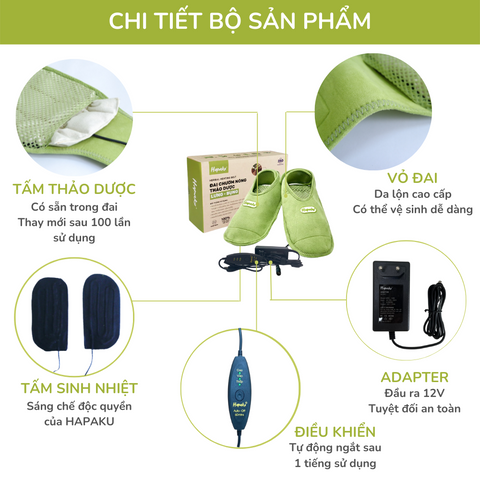 Tấm Thảo Dược Thay Thế Cho Đai Chườm Thảo Dược Bàn Chân - Làm Nóng Bằng Điện
