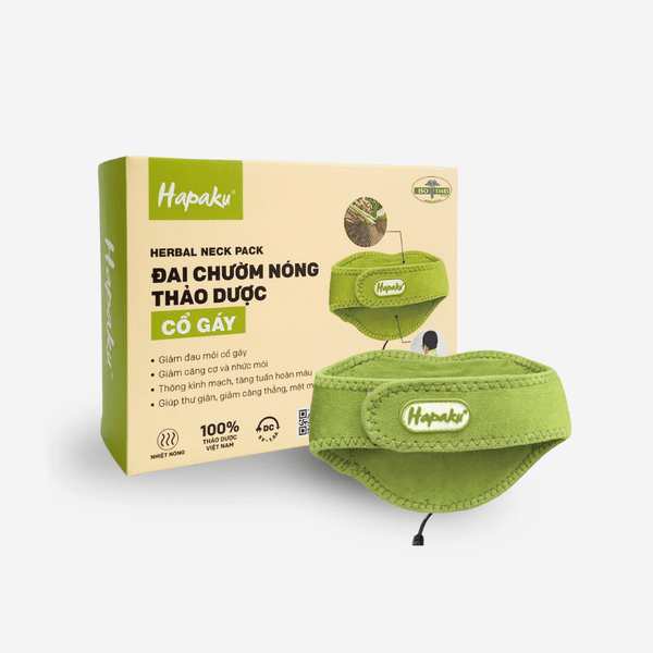 Đai Chườm Thảo Dược Cổ Gáy Hapaku - Làm Nóng Bằng Điện