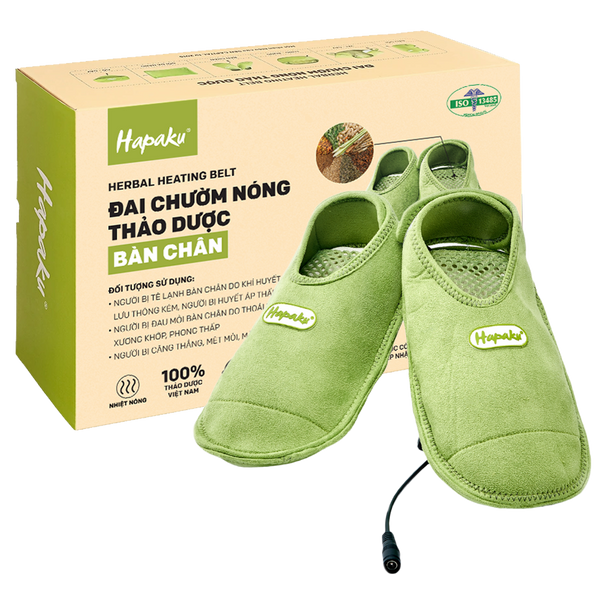 Đai Chườm Thảo Dược Bàn Chân Hapaku - Làm Nóng Bằng Điện