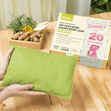 Hộp quà 20/10 Gối chườm thảo dược Hapaku