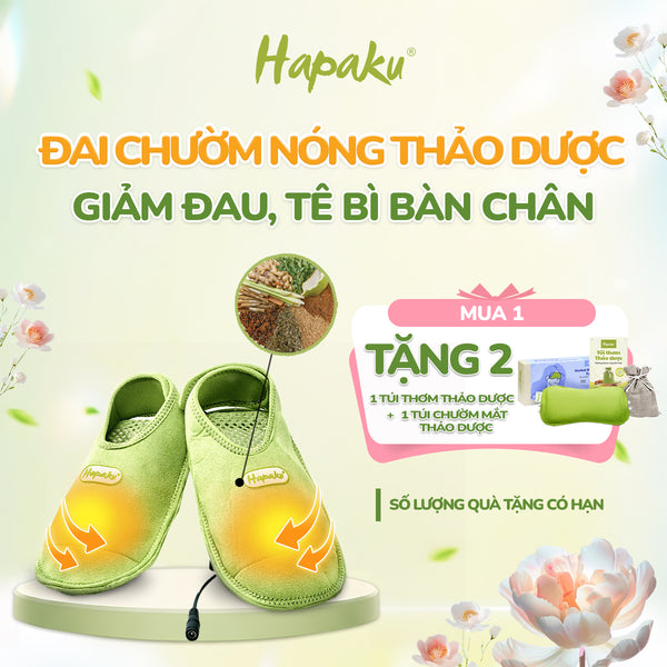 Đai Chườm Thảo Dược Bàn Chân Hapaku - Làm Nóng Bằng Điện