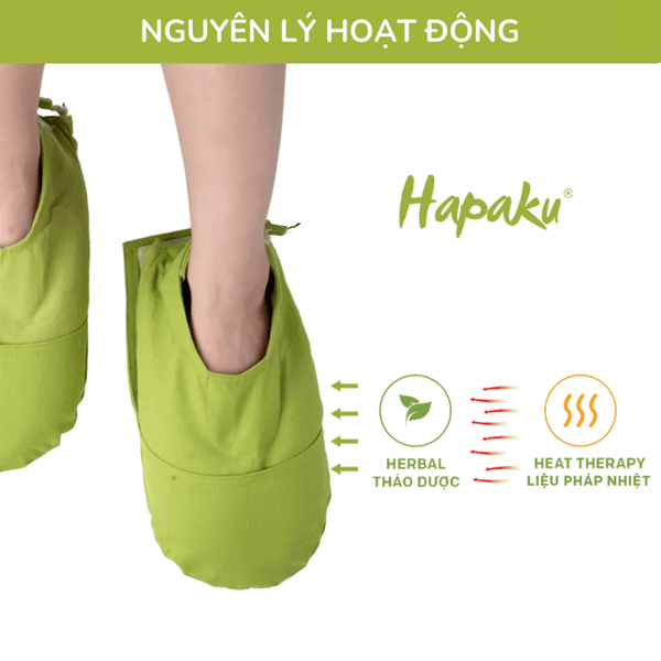 Túi Chườm Thảo Dược Bàn Chân Hapaku - Làm Nóng Bằng Lò Vi Sóng