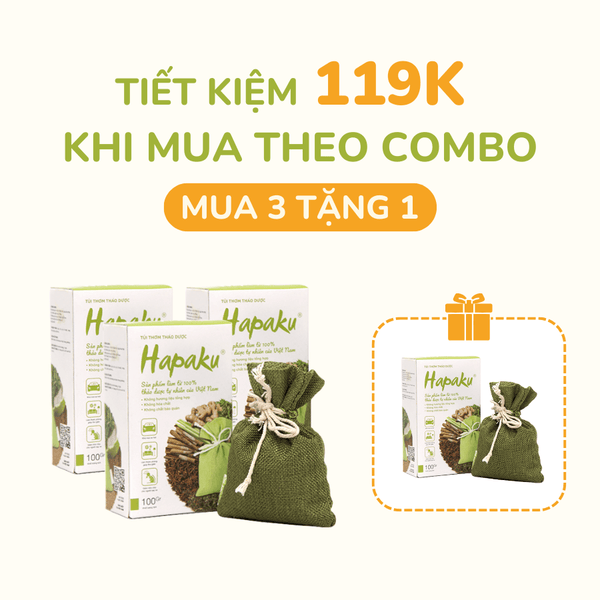 Túi thơm thảo dược tự nhiên cho tủ quần áo Hapaku - TTTD