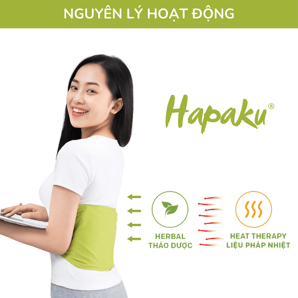 Túi Chườm Thảo Dược Lưng Bụng Hapaku - Làm Nóng Bằng Lò Vi Sóng