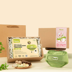Hộp quà 8/3 Đai chườm thảo dược Cổ gáy Hapaku