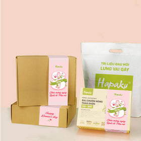 Set quà 8/3 sức khỏe Đai chườm thảo dược Hapaku