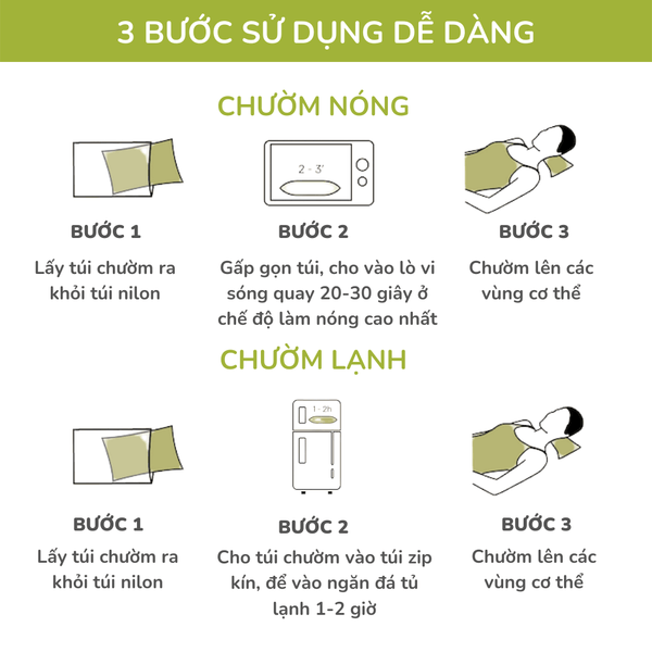 Túi Chườm Thảo Dược Mắt Hapaku - Làm Nóng Bằng Lò Vi Sóng