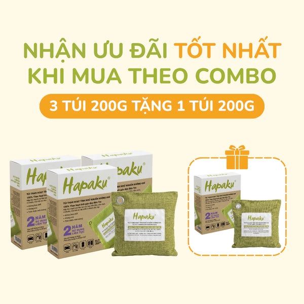 Túi Than Hoạt Tính Gáo Dừa Bến Tre - Túi 200G