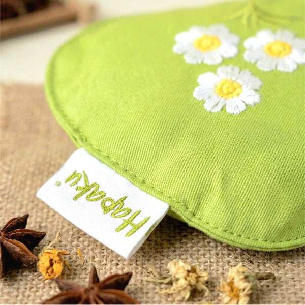 Túi chườm mắt thảo dược thêu hoa cúc- Làm Nóng Bằng Lò Vi Sóng