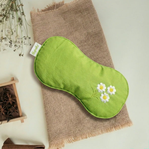 Túi chườm mắt thảo dược thêu hoa cúc- Làm Nóng Bằng Lò Vi Sóng