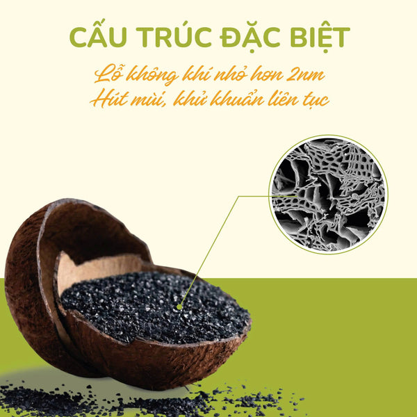 Túi Than Hoạt Tính Gáo Dừa Bến Tre - Túi 200G