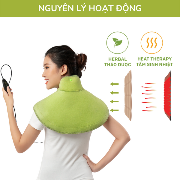 Bộ quà tặng 20/10 độc đáo Đai chườm nóng thảo dược Vai Gáy Cổ