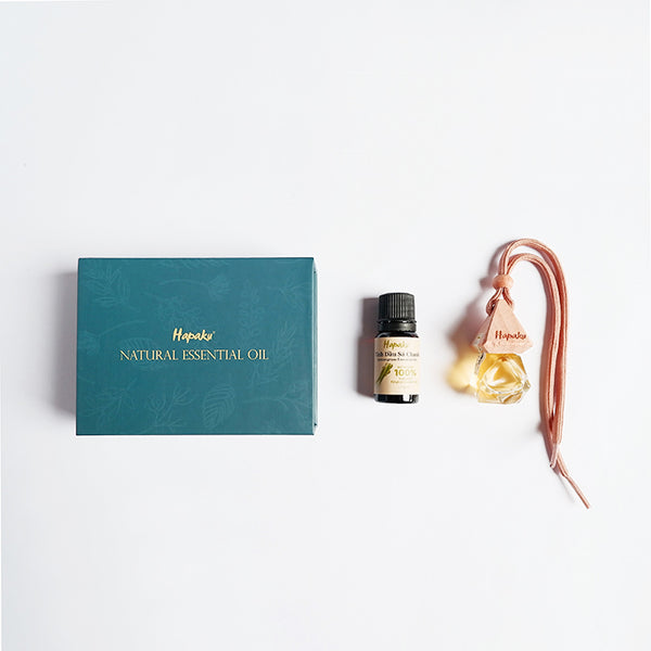 Set Tinh Dầu Treo Xe Hương Sả Chanh Tự Nhiên Nguyên Chất