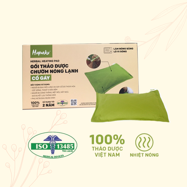 Gối Chườm Thảo Dược Đa Năng Hapaku - Làm Nóng Bằng Lò Vi Sóng (Size Nhỏ 22x12cm)