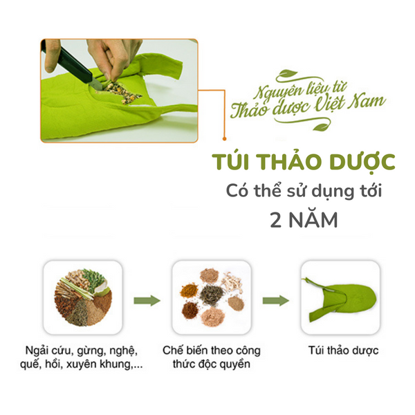 Túi Chườm Thảo Dược Bàn Chân Hapaku - Làm Nóng Bằng Lò Vi Sóng