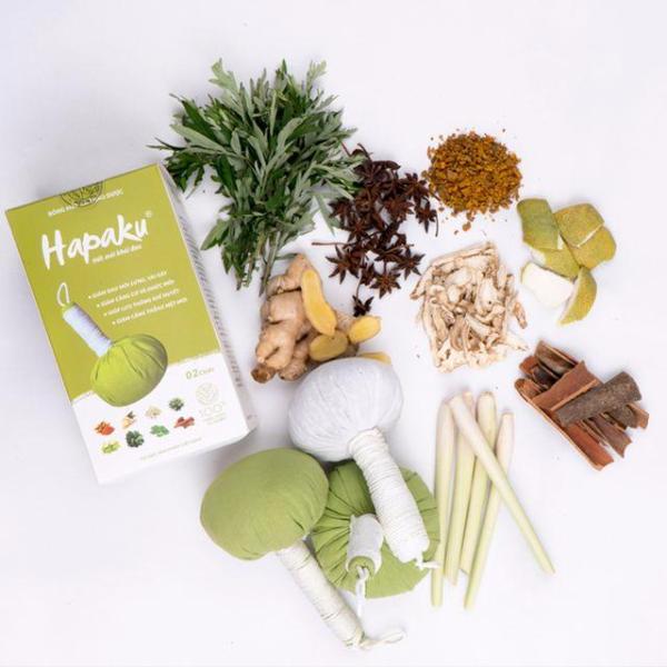 Bóng Mát Xa Thảo Dược Hapaku - Hộp 2 Quả 300G